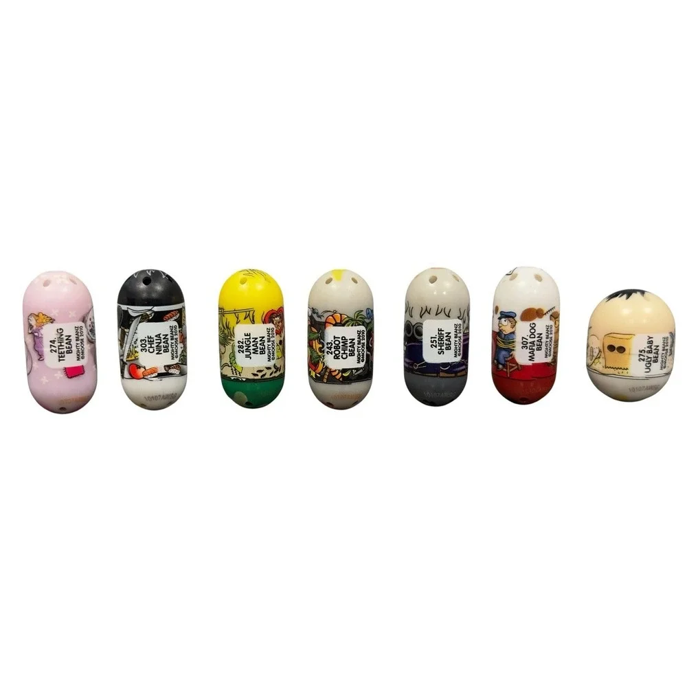 Mighty‎ Beanz 2010 Lot of 7 Moose Toys Chef Ninja Dog Baby 303 274 275